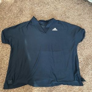 Navy blue adidas golf polo